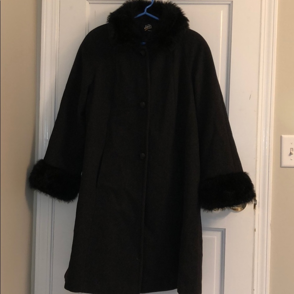Women’s black fur coat
